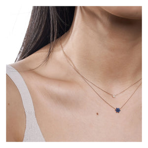 Ginette NY - Mini Diamond Star kolye | Pembe Altın