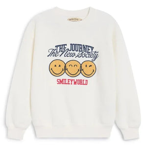 the new society - Smiley Sweatshirt | Beyaz