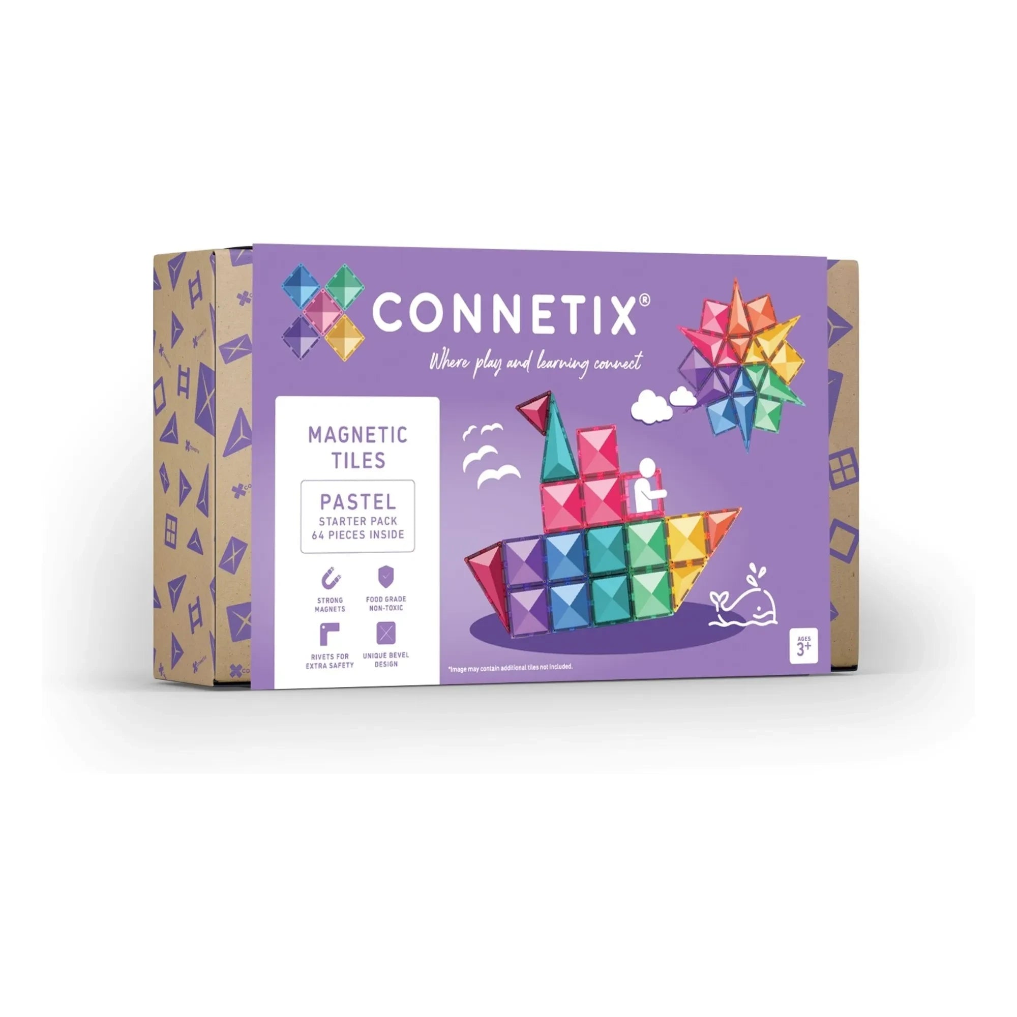 Connetix - Starter Set - 64 Pieces | Pastel