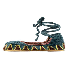 Kashura - High Seaweed Blue Loafers | Peacock Blue