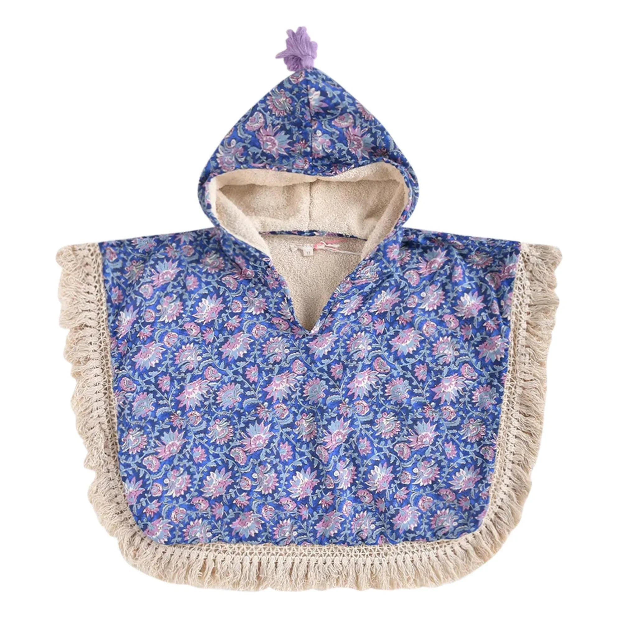 Louise Misha - Organic Cotton Mael Bath Cover | Dark Blue