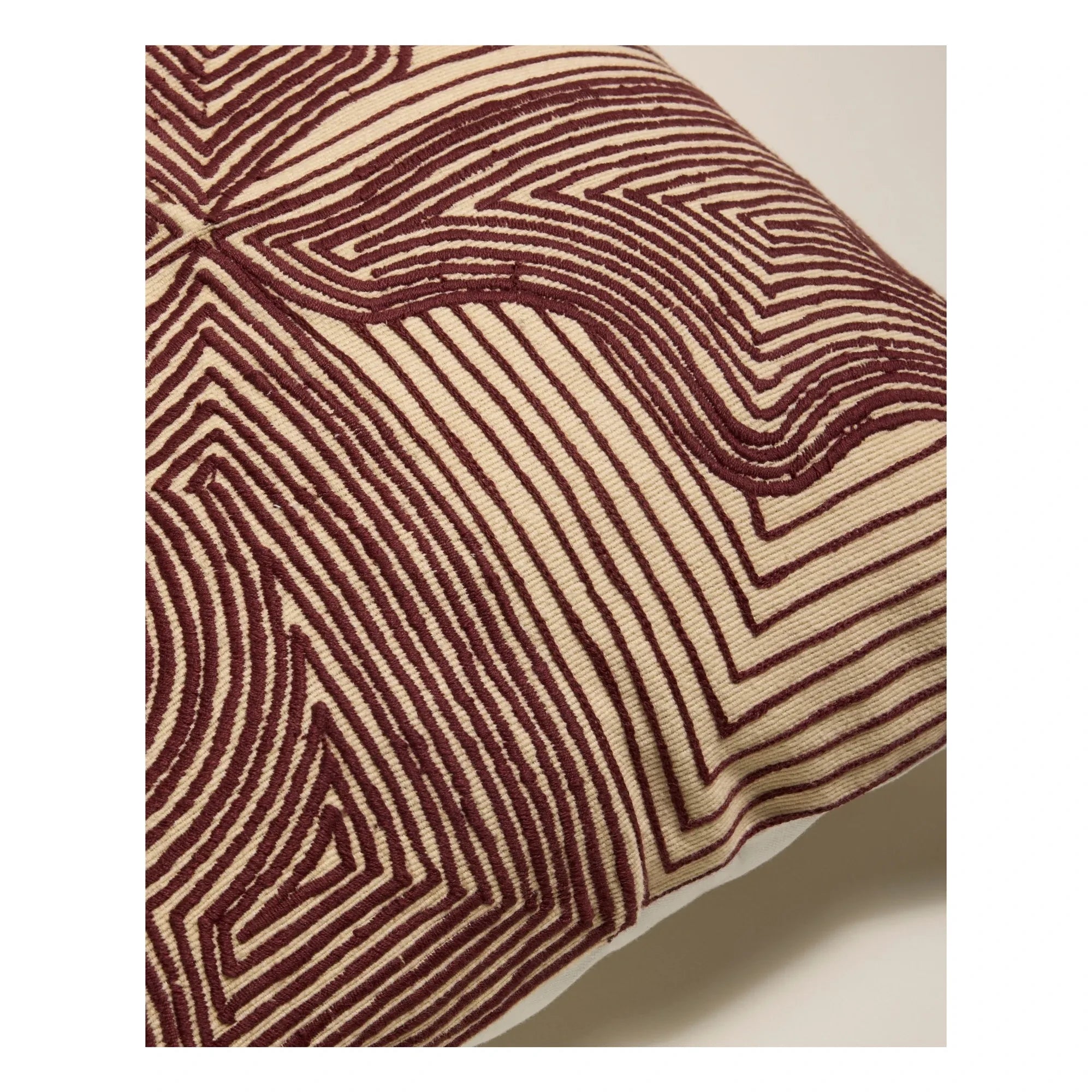 Maison Sarah Lavoine - Onda embroidered pillow | Carmine red