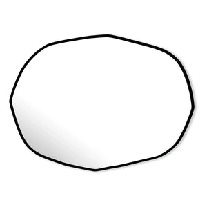 M Nuance - Extra Flat Black Contour Mirror with Pahlá Frame - Asymmetric 66 x 85 cm | Black