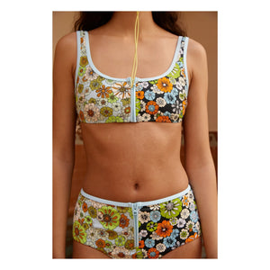 Alémais - Orange Flower Jersey Bottoms | Light Blue