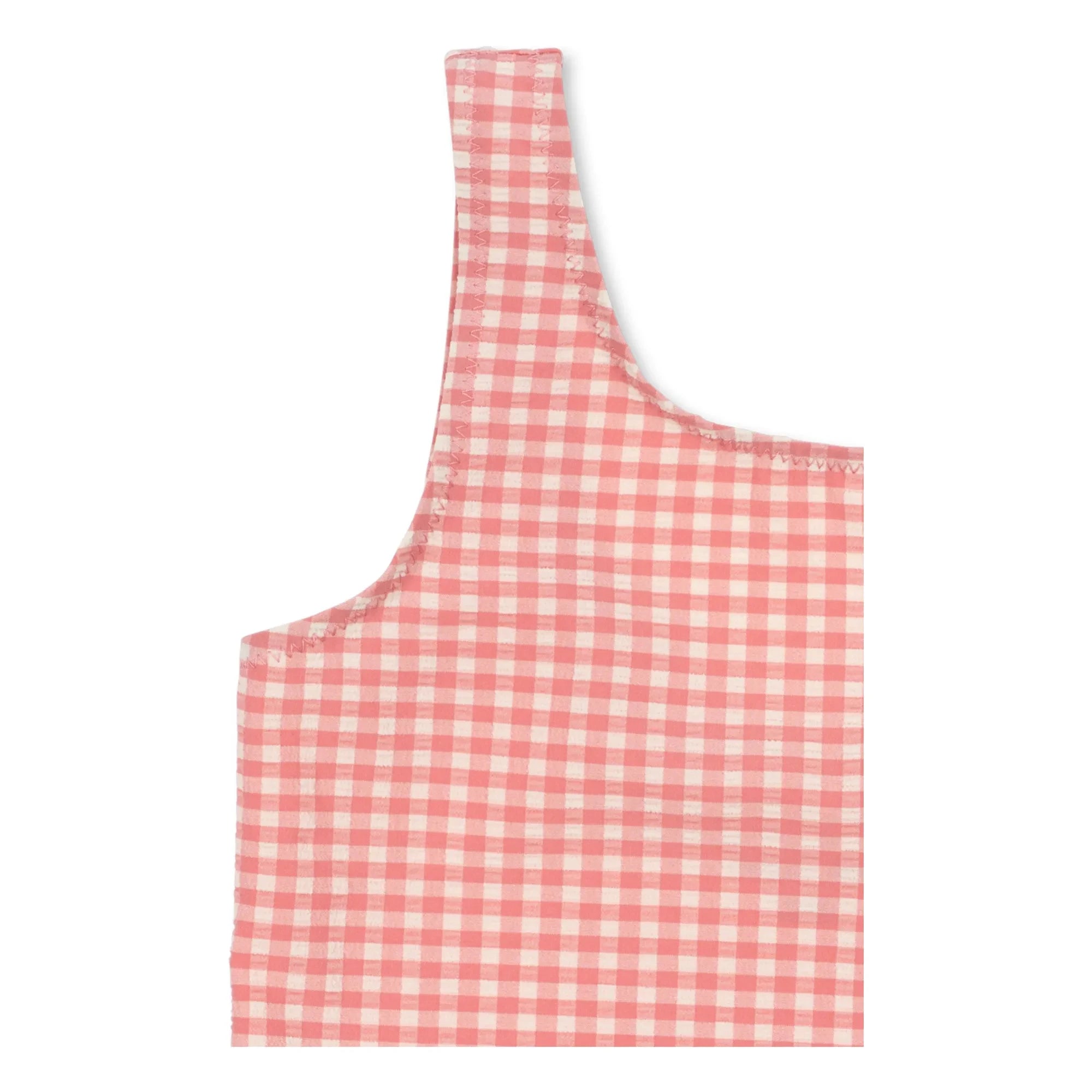 Konges Sløjd - Etta Square Patterned Strawberry Ruffled Swimsuit | Pink