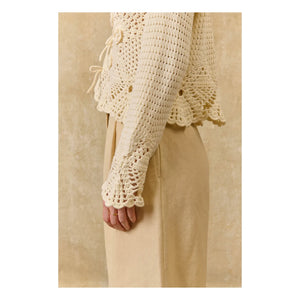 Louise Misha - Molya Cotton Cardigan | Cream