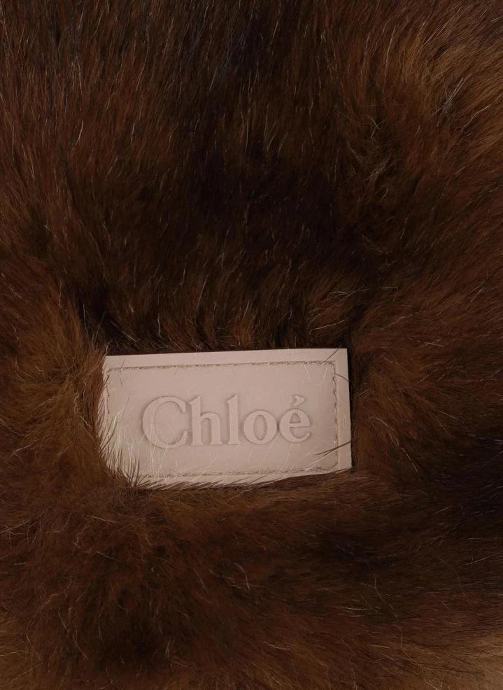 Chloé - Fleece Gloves | Camel
