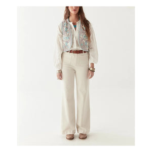 Maison Hotel - Purple Paradise Karina Sleeveless Cardigan | Light Blue