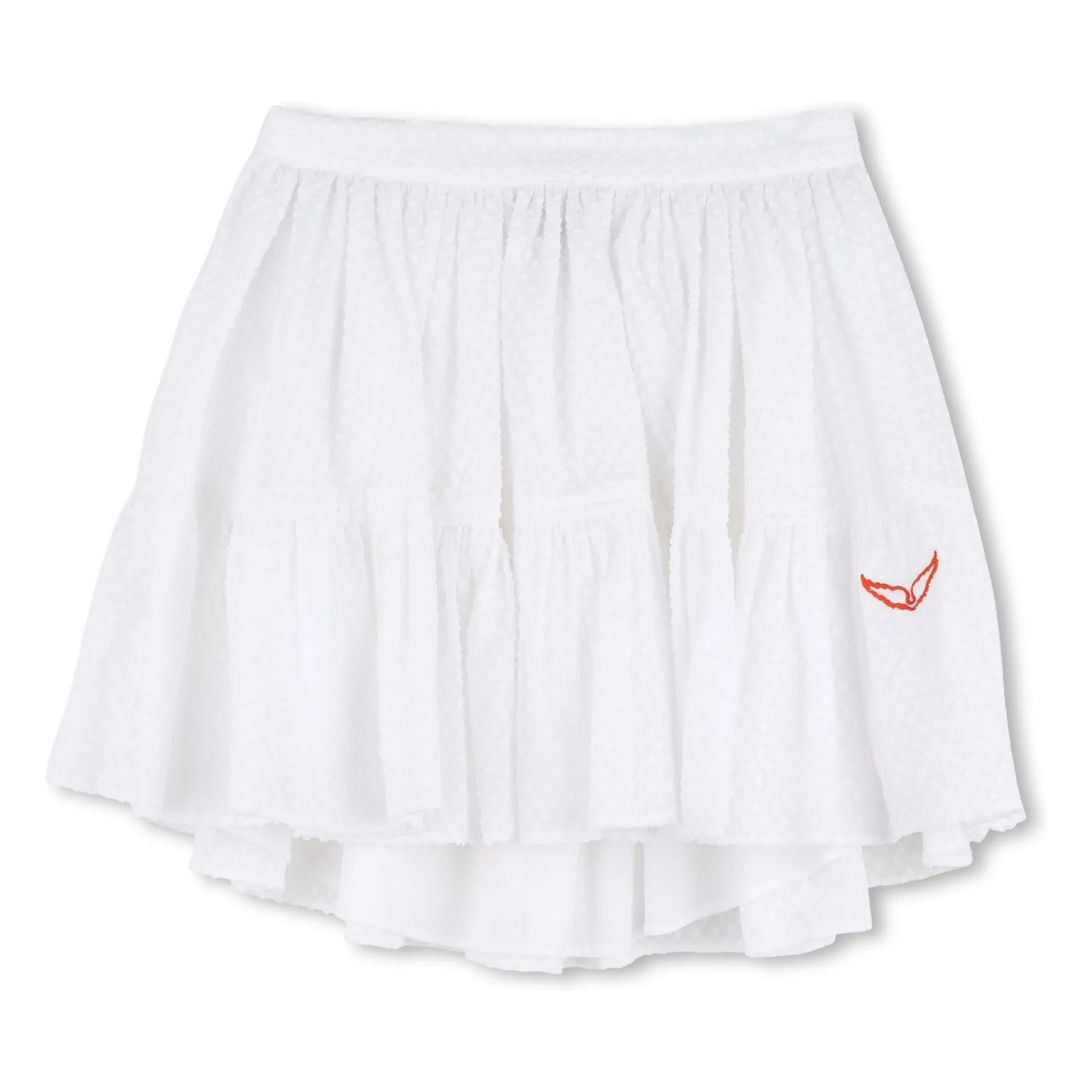 Zadig & Voltaire - Dobby Ruffled Skirt | White