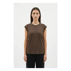 Pomandère - Cotton and Linen Jersey T-Shirt | Dark Brown