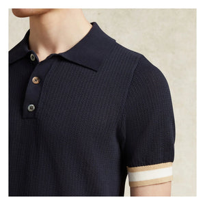 Ché Studios - Quinn Cotton Polo T-Shirt | Navy