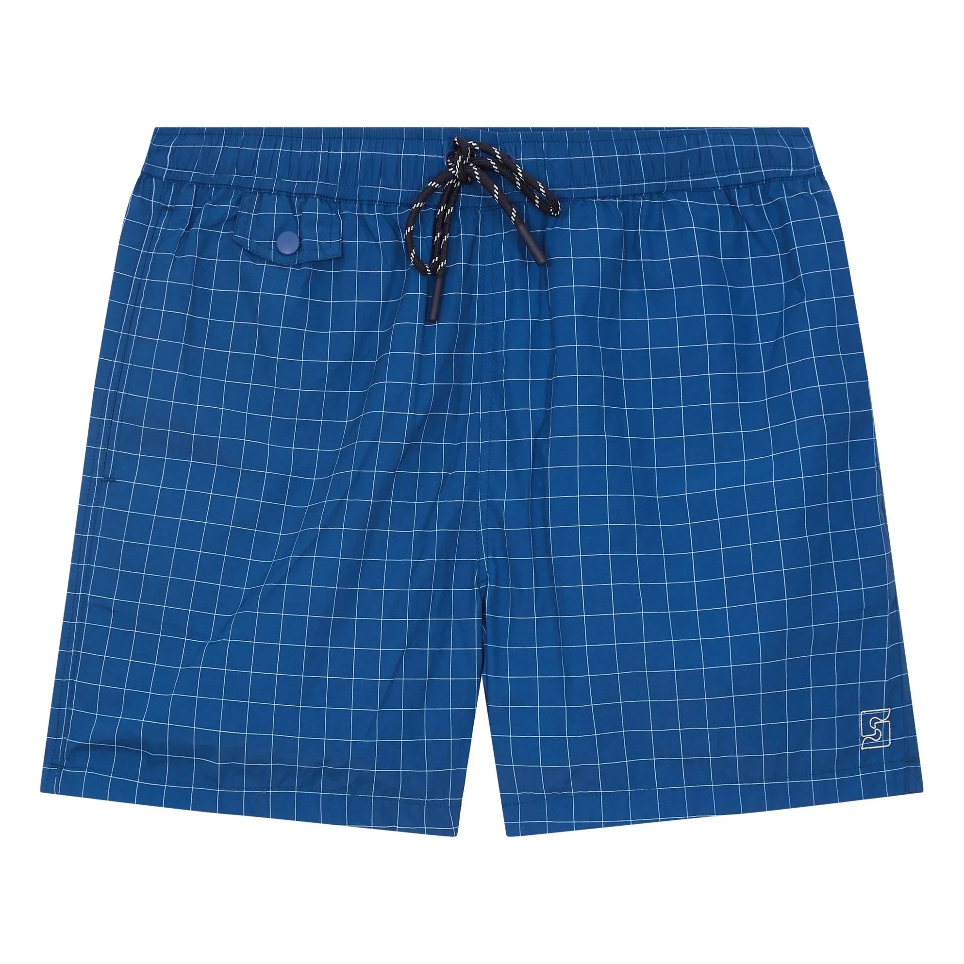 Smallable Man - Dante Checkered Swim Shorts | Blue