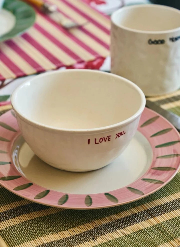 Anna + Nina - Rosebud Dessert Plate | Pink
