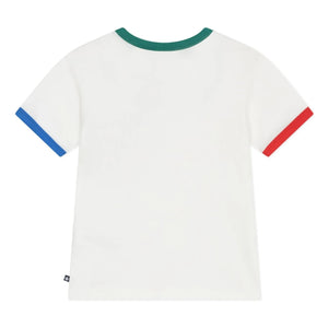 Petit Bateau - Renk Bloklu Geniş Tişört | Beyaz