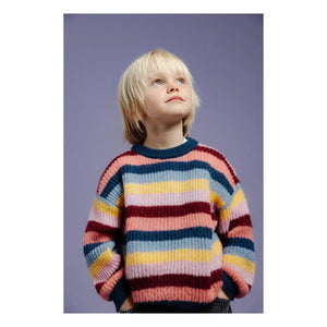 The New Society - Julia Striped Sweater | Blue