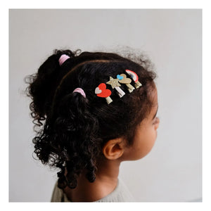Mimi & Lula - 8-Piece Mini Rainbow Hair Clip Set | Gold