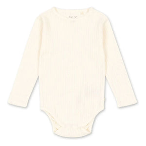 Konges Sløjd - Minnie Ribbed Bodysuit Organic Cotton | Ecru