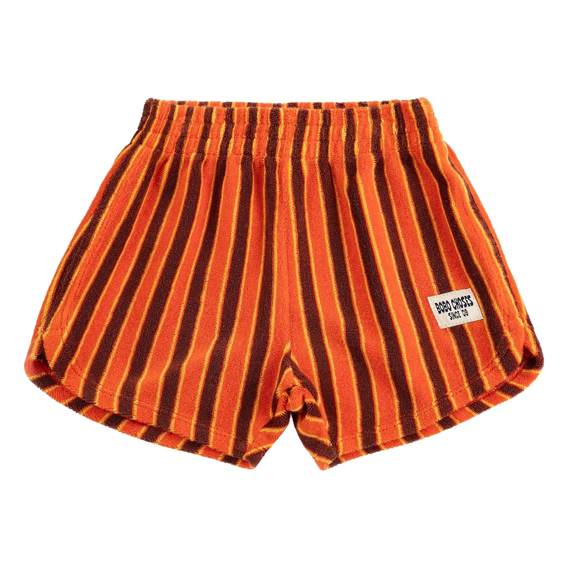 Bobo Choses - Striped Towel Shorts | Orange