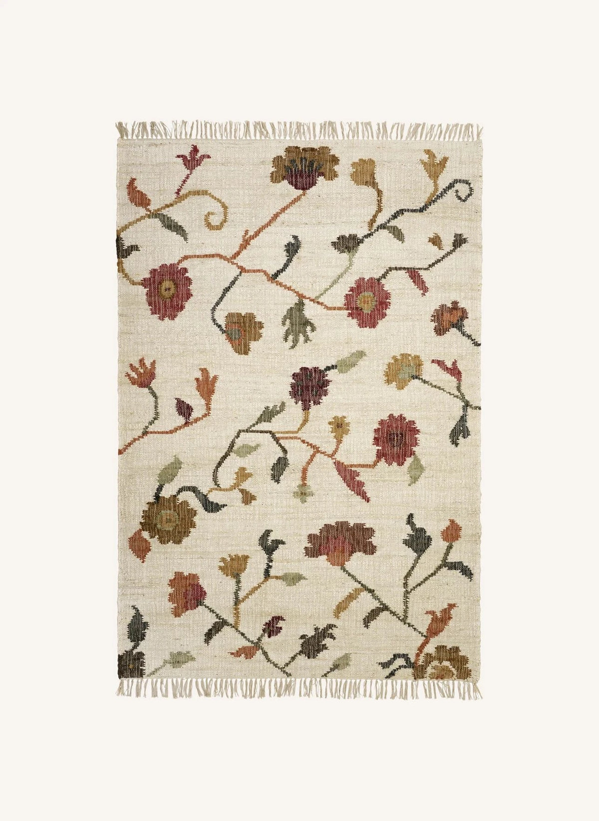 Madam Stoltz - Handwoven Jute Rug | Beige