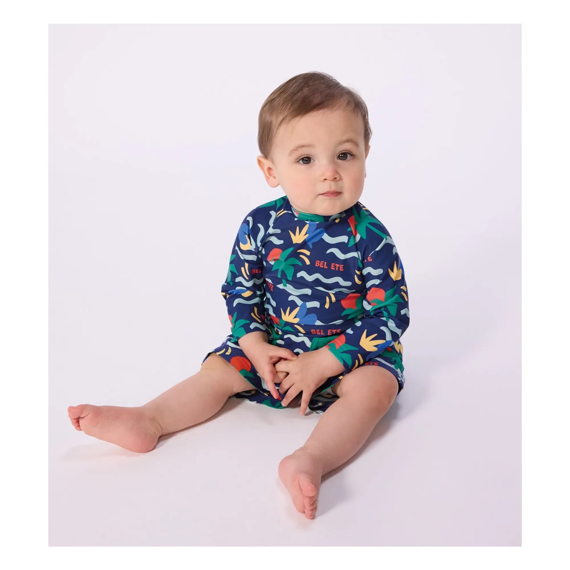 Petit Bateau - Bel Eté Bébé UV Protection Bath T-Shirt | Midnight blue
