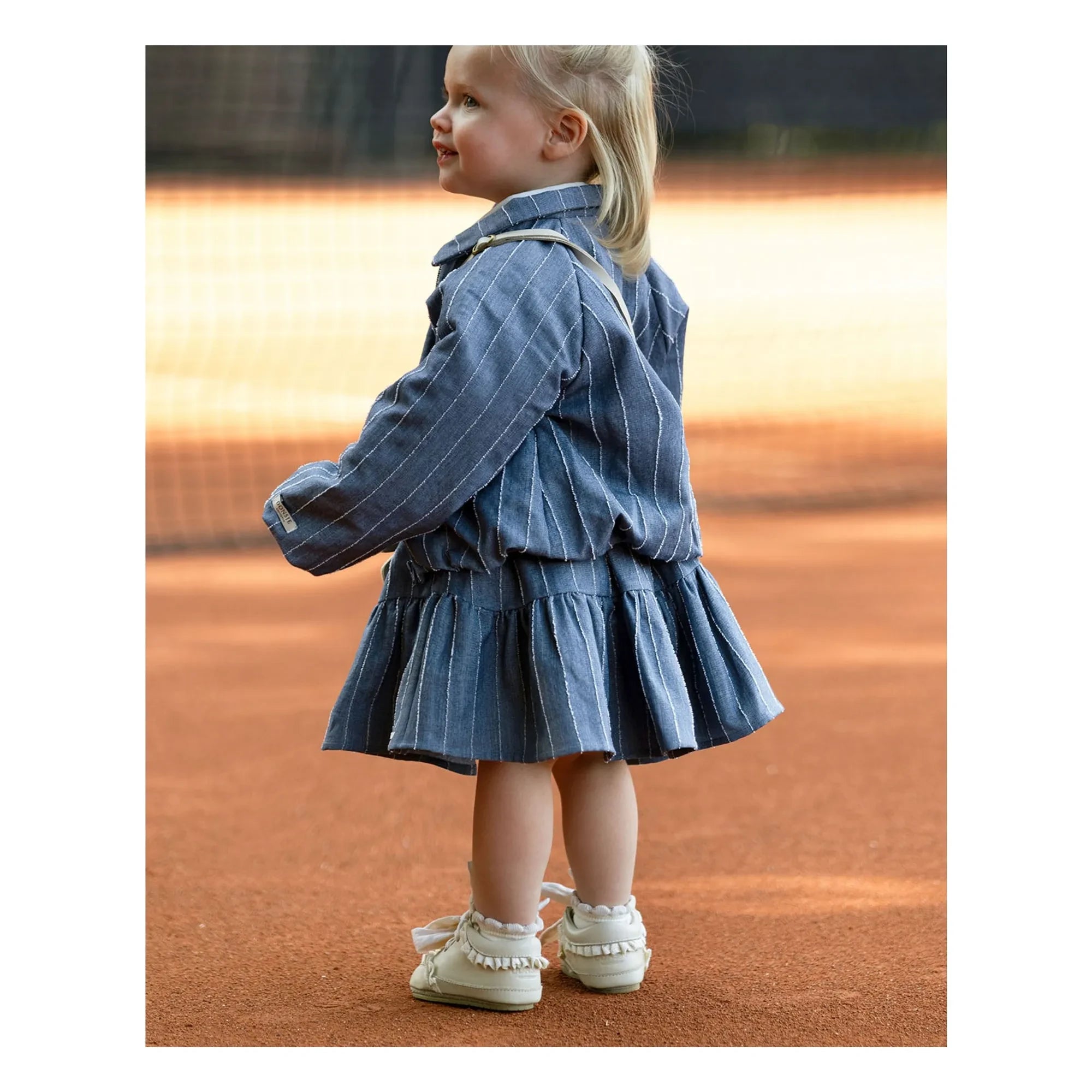 Donsje - Lazie Striped Skirt | Denim Blue