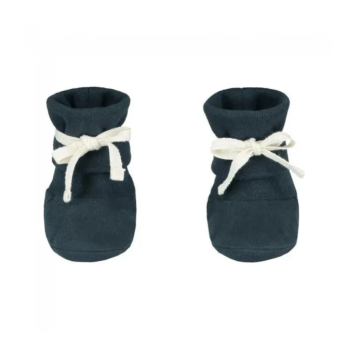 Gray Label - Organic Cotton Baby Slippers | Gray Blue