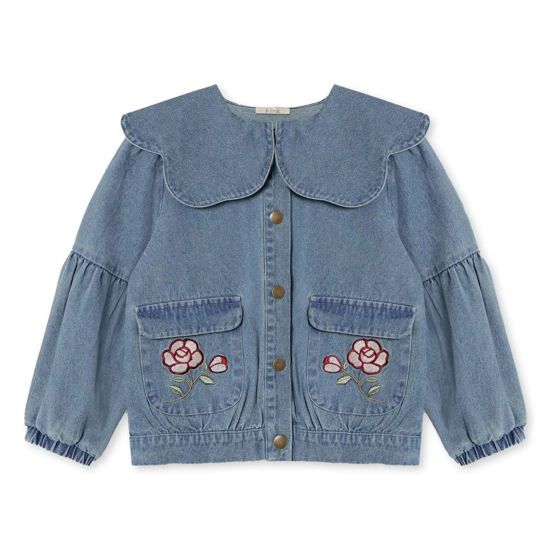 Fliink - Denim Don Flowers Jacket | Light Blue