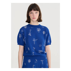 Bobo Choses - Summer Trip Organic Cotton Sweater | Blue
