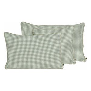 Haomy - Piana II Striped Linen Pillowcase | Almond Green