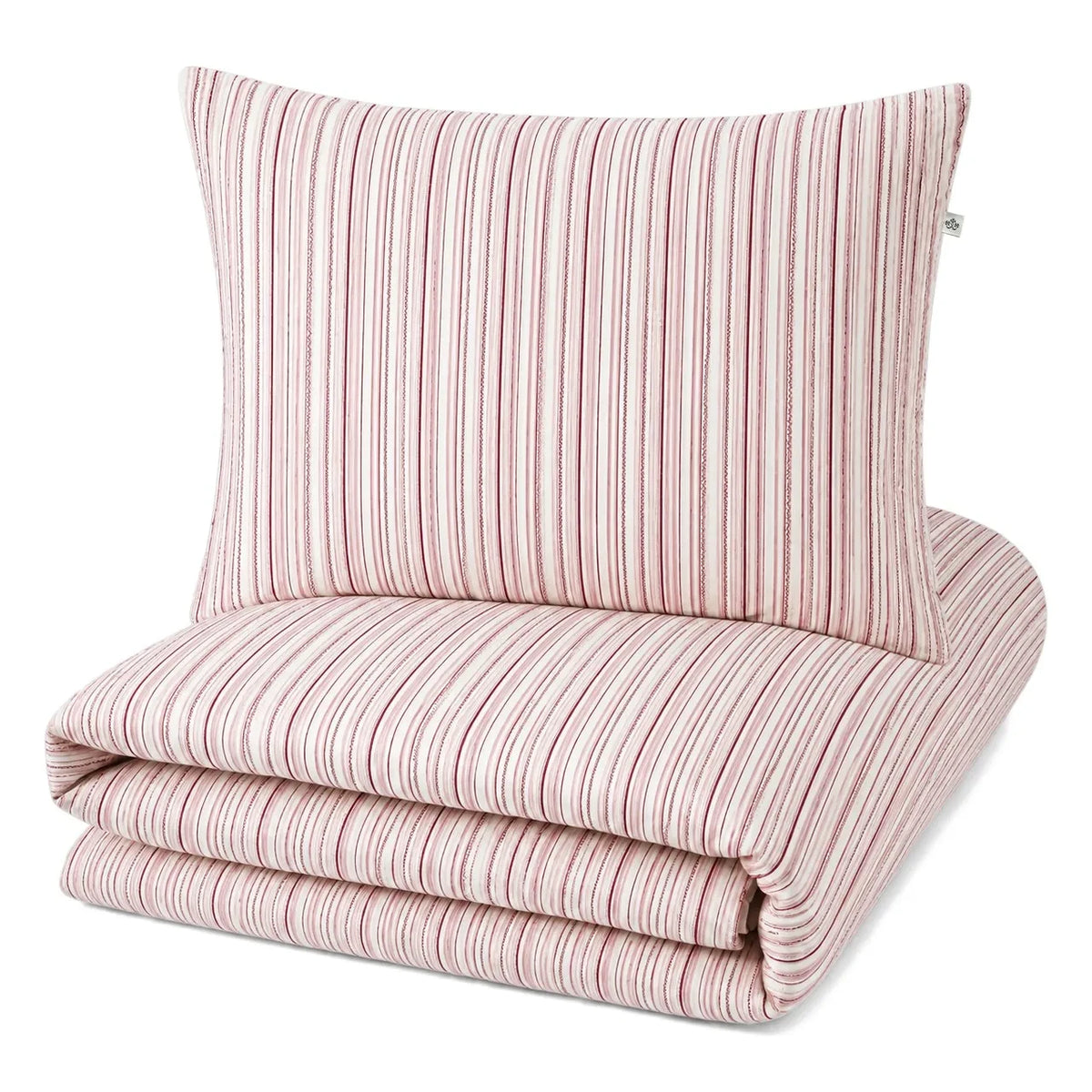 Editions Aimable - Paulette duvet cover set | Raspberry Stripes Poplin