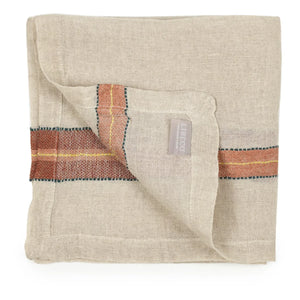 Libeco - Striped Tablecloth | Terracotta Red