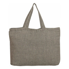 Haomy - Piana II Checkered Tote Bag | Carbon