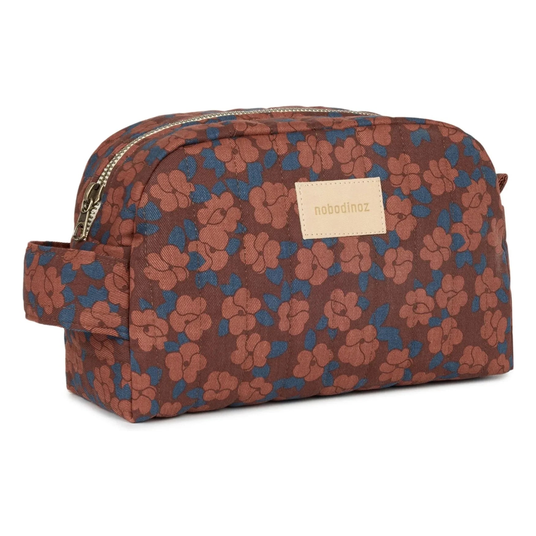 Nobodinoz - Hyde Park Burgundy Water-Resistant Cosmetic Bag | Brick Red