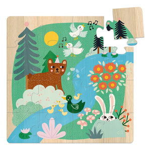 Vilac - World's Animals 3-Piece Puzzle Set - 16 Pieces