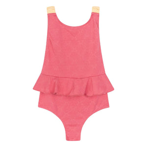My First Cantê - Winnie Leaves Textured Ruffle Swimsuit | Pink