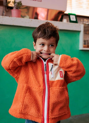 Hello Hossy - Polar Zip-Up Jacket | Orange
