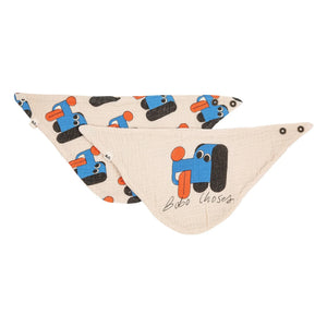 Bobo Choses - 2-Pack Organic Cotton Gingham Bib Set | Beige