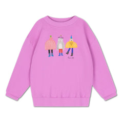 Repose AMS - Oversized Cozydrop Oiseaux Organic Cotton Sweatshirt | Pink