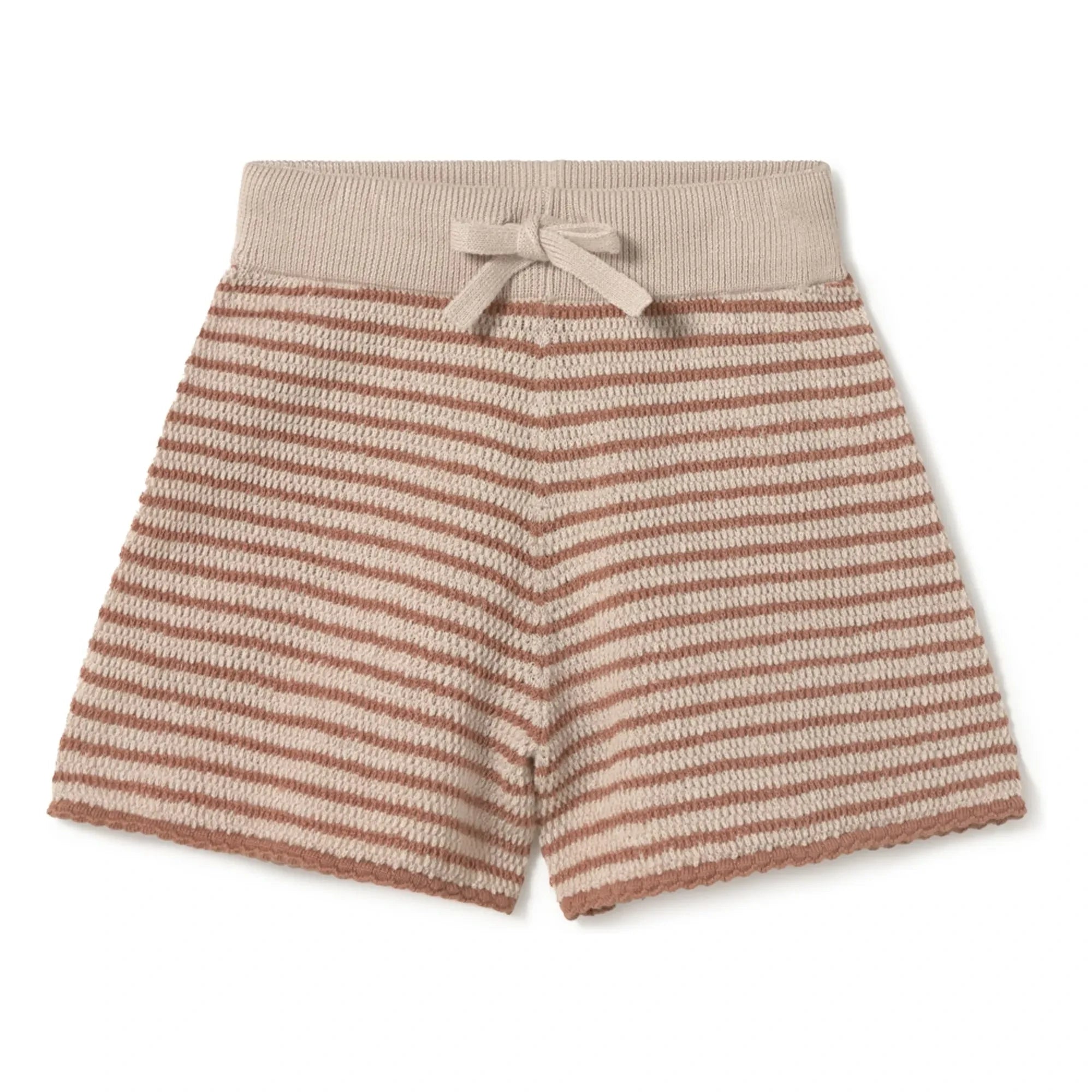 Coco au Lait - Organic Cotton Textured Shorts | Beige