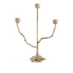 Doing Goods - Misty Recycled Rice Tripod Candle Holder | Gold