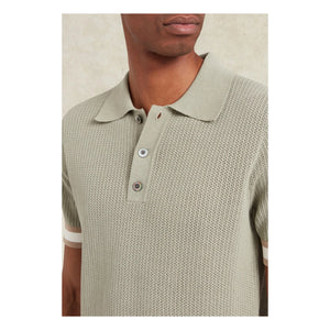 Ché Studios - Quinn Cotton Polo T-shirt | Beige - Green