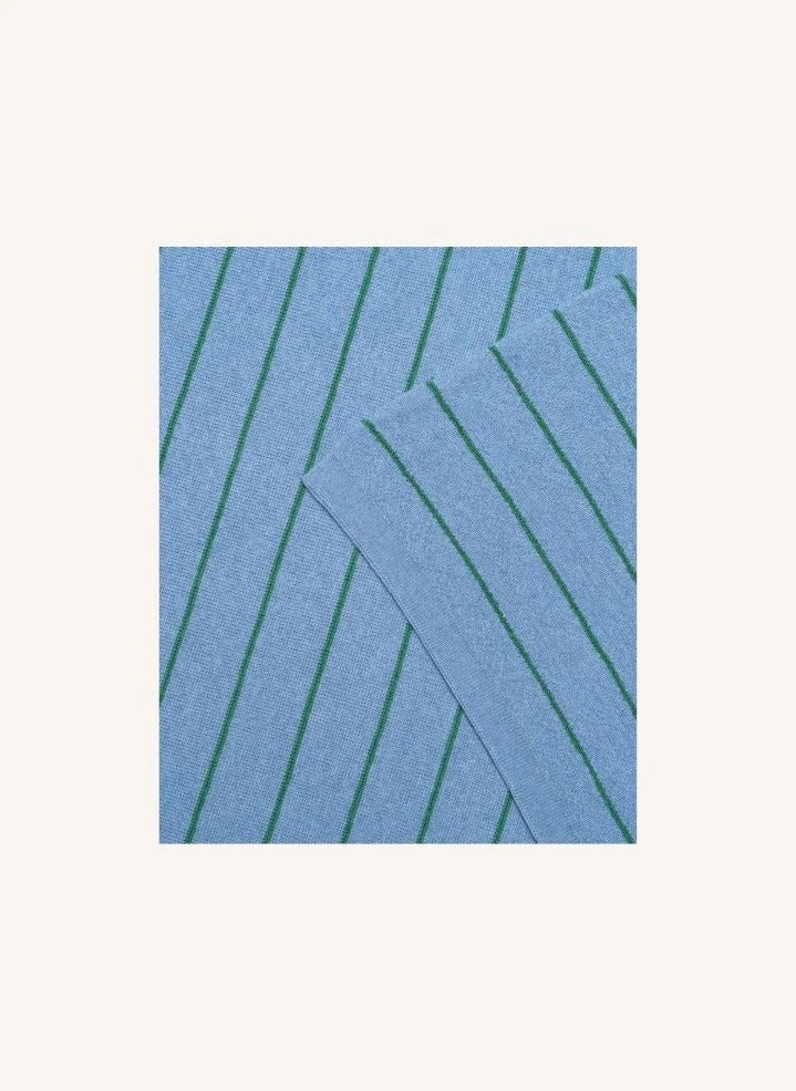 Hvid - Harry Striped Merino Wool Blanket | Light Blue