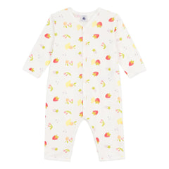 Petit Bateau - Sleep Suit Compatible with Fruits Organic Cotton | White
