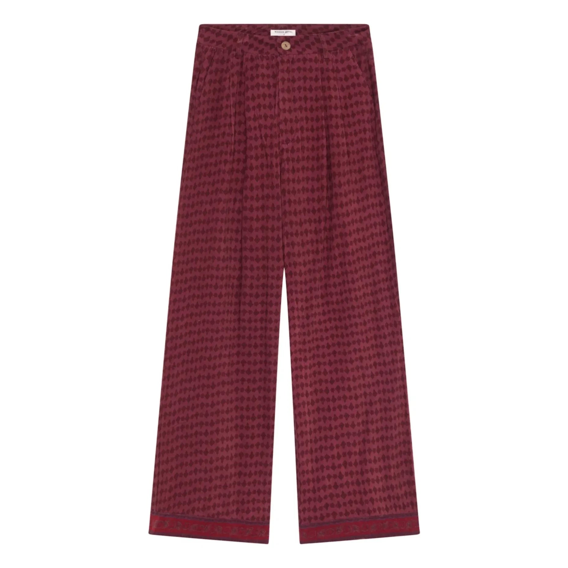 Maison Hotel - Paco Chateau Kadife Pantolon | Bordo