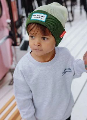 Hello Hossy - Urban Color Block organic cotton beanie | Green