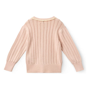 Copenhagen Colors - Polka dot organic cotton cardigan | Peach