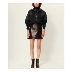 Sessùn - Abby Vinyl Skirt | Mocha