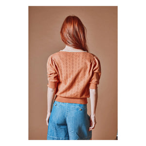 Emile et Ida - Organic Cotton Ribbed Cardigan | Cannelle