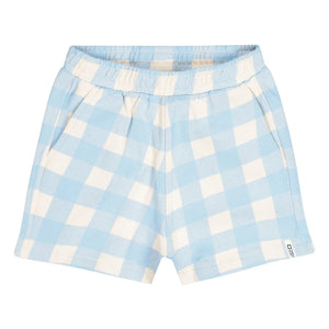 Tumble N'Dry - June Vichy Organic Cotton Shorts | Light Blue