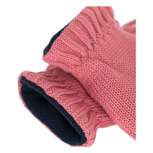 Petit Bateau - Bebek polar astarlı örgü eldivenler | Pembe